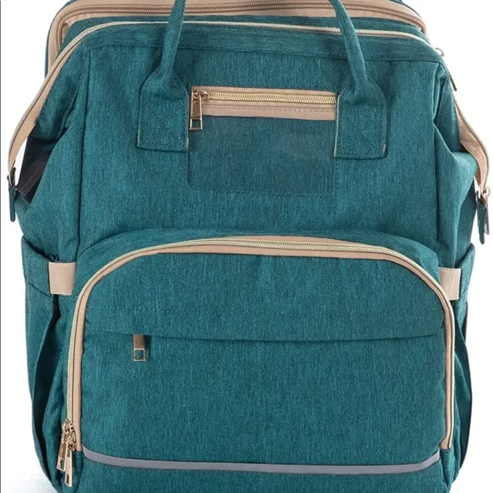 Baby backpack Auto Foldable Crib, USB Charging Port and Shade Cloth